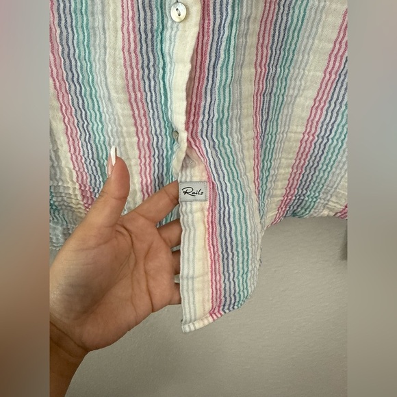 Rails - Ellis Button-Down Shirt in Iris Stripe - Picture 7 of 12